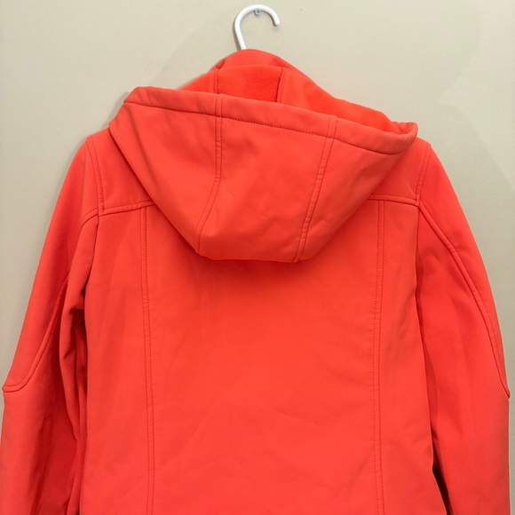 Calvin Klein Orange-Red Hooded Neoprene Fleece Lined Jacket - Picture 12 of 16